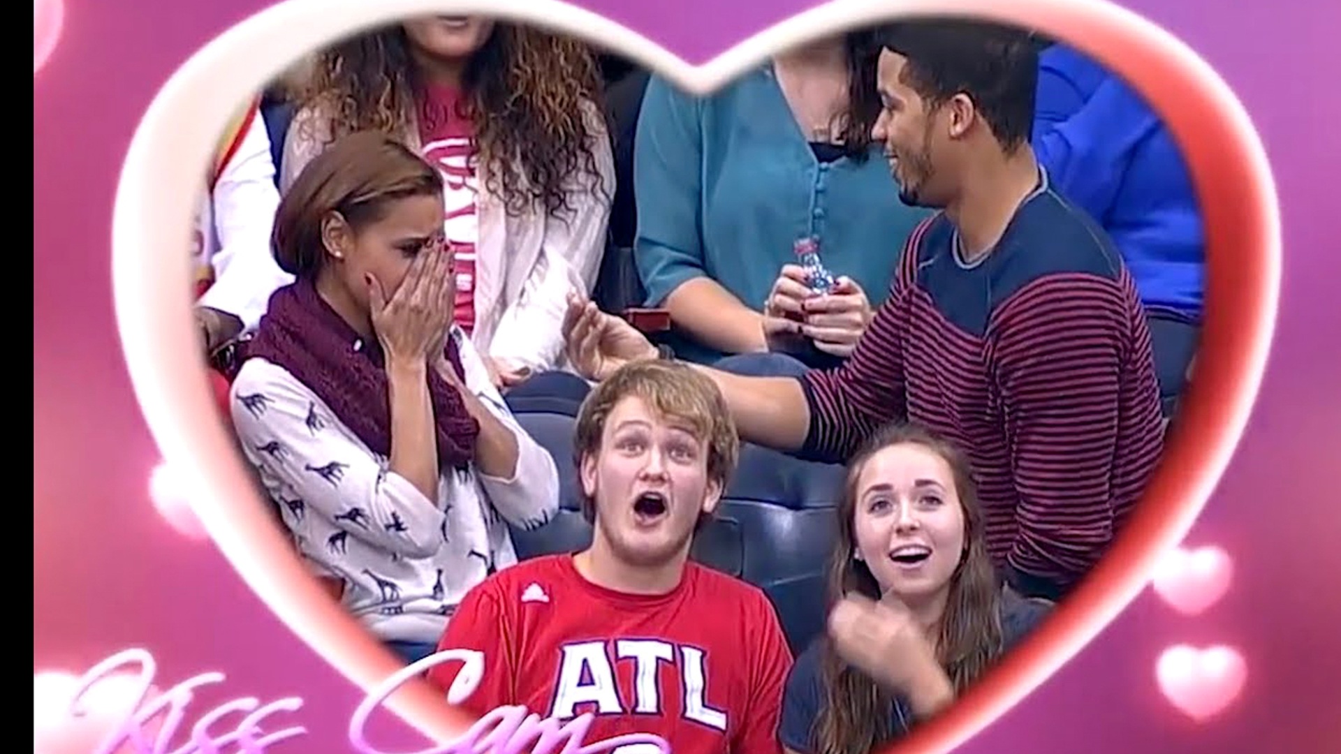 Thumb kiss cam fails